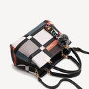 Luxury Plaid Handbag Women Hairball PU Leather Shoulder Bag Large Capacity Crossbody Bag Brand Handle Bag Shopping Lady Tote sac