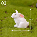 Easter Bunny Decoration Mini Resin Rabbit Craft Miniature Figurine Landscape Model Home Desktop Decor Fairy Garden Decoration