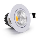 Black/White Body Recessed LED Dimmable Downlight COB 6W12W 15W LED Spot Light LED Decoration Ceiling Lamp AC110V/220V Spot lamp