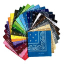 New Fashion Hip Hop 100% Cotton Bandana Square Scarf handkerchief Gradient Paisley print For Women Men Unisex headband 55*55cm