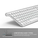 Russian wireless keyboard, ergonomic design, rechargeable mouse, 2400DPI, wireless mute design stable connection,silver white