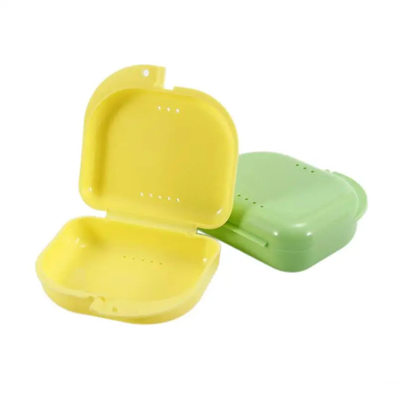 6 Colors Fake Teeth Orthodontic Case Tooth Retainer Mouth Guard Denture Storage Plastic Box Oral Hygiene Supplies Box Case