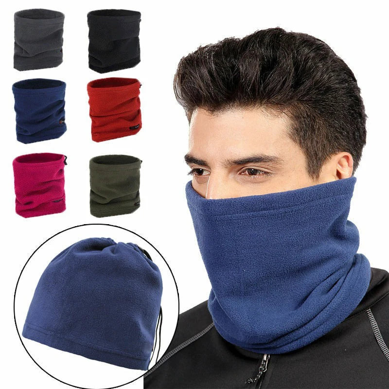 3 In 1 Winter Sport Thermal Polar Fleece Unisex Women Men Scarf Neck Warmer Face Mask Beanie Hat Men Winter Warm Tube Scarf