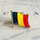 ROMANIA National Flag Embroidery Patches Badge Shield And Square Shape Pin One Set On The Cloth Armband   Backpack  Decoration