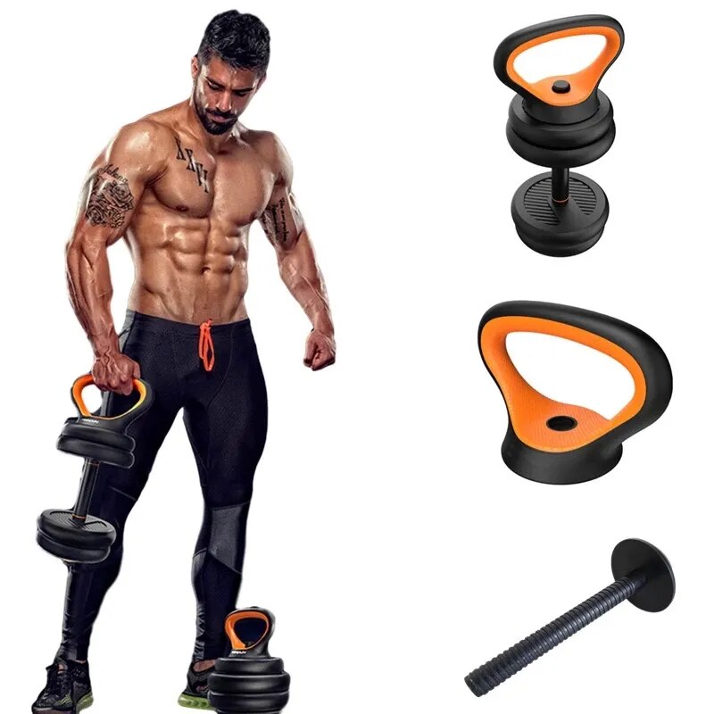 Fitness Adjustable Metal Kettlebell Handle for Weight Plates Arm Strength Workout Kettle Bell Grip Dumbbell