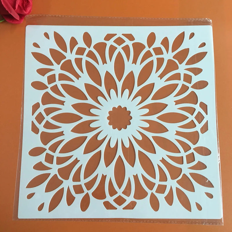 30 * 30cm size diy craft mandala mold for painting stencils stamped photo album embossed paper card on wood,fabric wall stencil