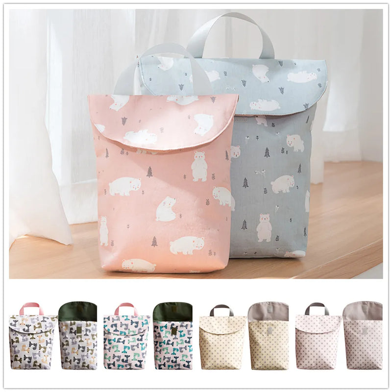 Baby Diaper Bags Maternity Bag Wet Cloth Diaper Backpack Reusable Waterproof Diaper Organizer Portable Big Capacity Mummy Bag
