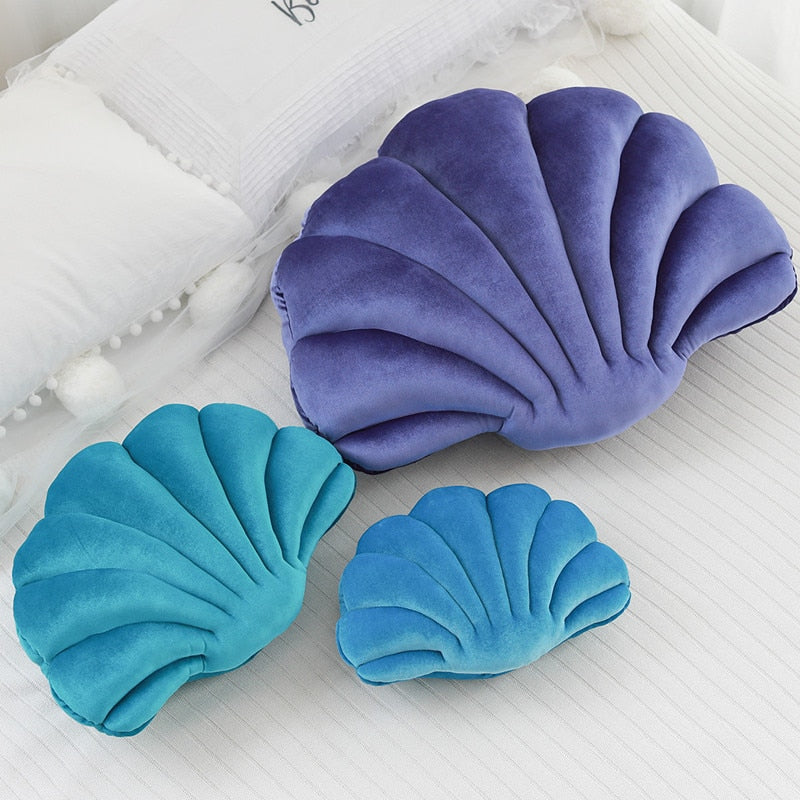 Shell Cushion Patio Decorative Pillow Love Present Soft Fleece Chic Fresh Sea Warm Home Sofa Car Decorating