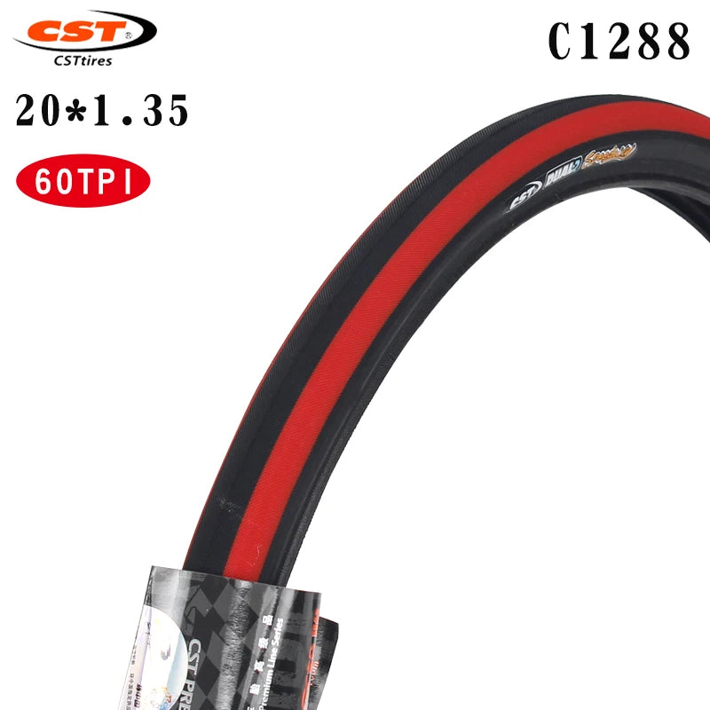 CST bicycle tire C1288 406 20 inch 20 * 1.35 steel wire 451 20x1 1 / 8 60TPI small wheel diameter folding bicycle tire