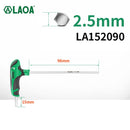 LAOA T-shaped hexagon Screwdriver S2 Hex Screwdrivers set 2.5/3/4/5/6/8mm 58HRC Socket Screw Wrench Flat Ball Head Spanner