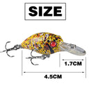 1PCS 4.5cm 3g Crankbait Fishing Lure Quality Minnow Lure 3D Eyes Plastic Hard Bait Pesca Artificial Jig Wobblers Fishing Bait