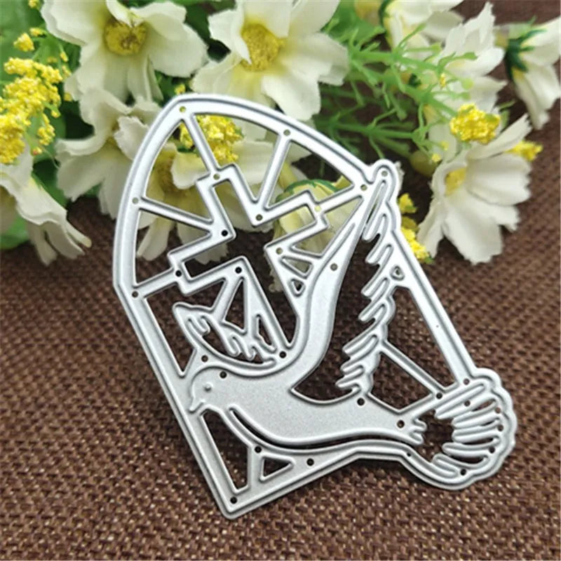 Pigeon Cross Metal Cutting Dies Stencils For DIY Scrapbooking Decorative Embossing Handcraft Die Cutting Template