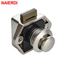 NAIERDI 10PCS Camper Car Push Lock Diameter RV Caravan Boat Motor Home Cabinet Drawer Latch Button Locks Furniture Hardware