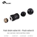 Bykski Valve Kit Drain Push Water Combination Ball G1/4" Computer Case Cooling Copper & Aluminum