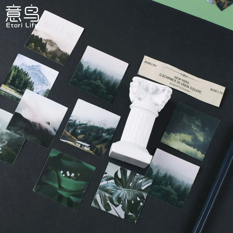 46 pcs/box Misty forest Decorative Sticker Scrapbooking Label Diary Stationery Album Phone Ins Scenery Journal Planner