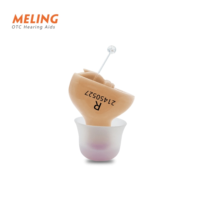 Meling Q10 Hearing Aid Mini Flesh Color Stealth Hearing Amplifier Portable Aids10A Battery Left Right Help Elderly People