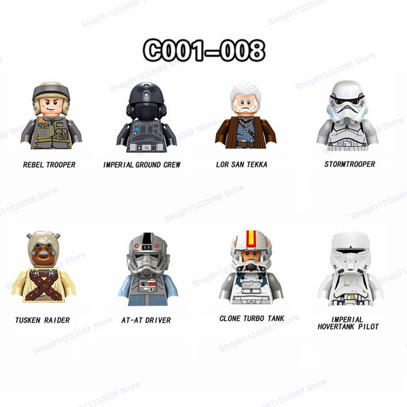 Mandalorians Building Blocks Baby Yodas Bricks Boba Fett Obi-wan Ahsoka Star Stormtroopers Luke Skywalker Wars Action Figure Toy