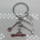 Mechanical Keychain Dad Father Initial Keychain Father's Day Gift Letter A-Z Truck Keychain Truck Key Ring Car Truck Lover Gift