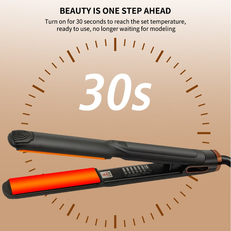 Professional Hair Straightener Curler Titanium Ceramic Heating Plate Flat Iron Hair Styling Curling Iron hair Straighting