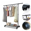 Double Pole Floor Drying Rack Balcony Folding Stainless Steel Home Furniture indoor Clothes Hanger Retractable Simple Coat Rack