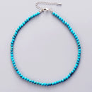 2023 Simple 4MM Natural Stone Women Chokers Collar Necklace Steampunk Classic Bohemia Jewelry Femme Dropship