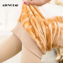 ATHVOTAR Winter Leggings Women Thick Velvet Warm High Waist Super Elastic Leggings Women Solid Color Skinny Slim Legins