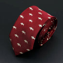 Trendy Design Men's Microfiber Jacquard Necktie Animal Plant Skull Flower Woven Tie Wedding Party Father's Day Birthday Gift