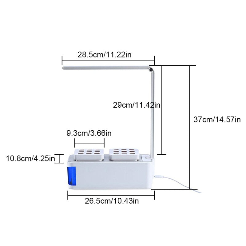 Desk Lamp  Hydroponic Indoor Herb Garden Kit Smart Multi-Function Growing Led Lamp for Flower Vegetable  Plant Growth Light