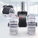 5 Desk Chair Wheels Office Chair Caster Diameter 50mm Hard Floor Caster Double Wheel Design Swivel Chair Wheels for Office Desk