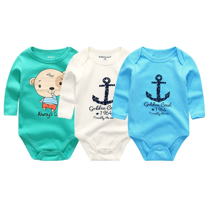 Autumn Warm New Baby Boys Bodysuit Long Sleeve Cotton Baby Boy Girl Clothes Newborn body bebe infantil Kids Clothing ropa de