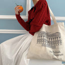 Women Canvas Bag British Museum Print Cotton Shoulder Bags Eco Shopping Bags Simple Casual Tote Cloth Books Handbag For Girls