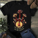 Hippie Eats Mushrooms See The Universe T Shirt Black Cotton Men Cartoon t shirt men New Fashion tshirt free shipping sbz6092