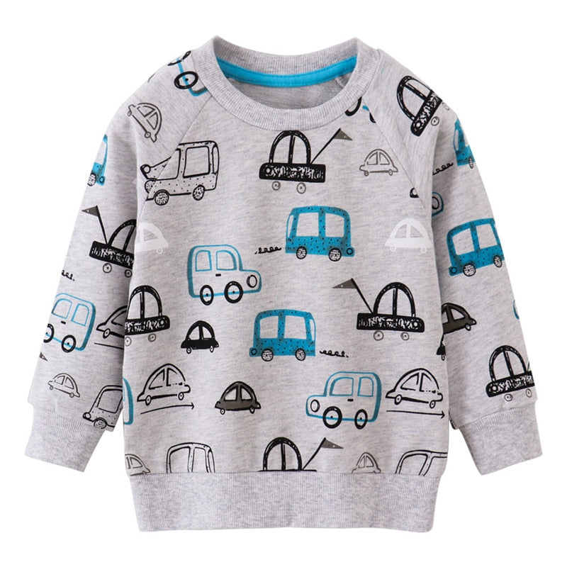 Boys Clothing Cotton Sweatshirts for Autumn Winter Tops Children Hoody Shirts Cartoon Printed Kids Sport Sweaters Boys Girl