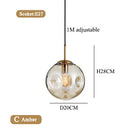 Modern Glass Pendant Lights Gold Black Hanging Lamps For Ceiling Dining Table Bedroom Dining Room Glass Ball Pendant Lighting
