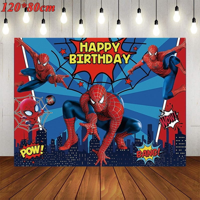 10/20 people Spiderman Theme Birthday Party Decorations Set Paper Cup 7inch Plate Superhero Baby Shower Kids Boys Party Supplies