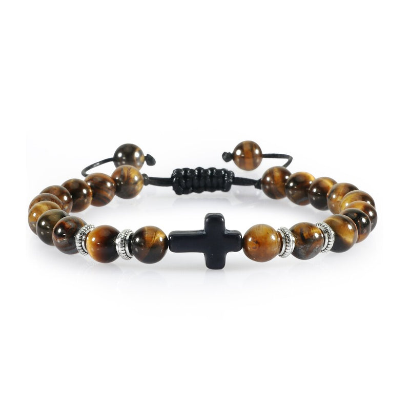 Tiger Eye Beaded Bracelets Bangles Men Braided Rope Healing Balance Yoga Charm Women Natural Stone Buddha Bracelet Adjustable