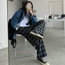 Wide Leg Pants Womens Hot Sale Summer Fall Chic High Waist All-match Teens Streetwear Ins Trendy Harajuku Plaid Womens Trouser