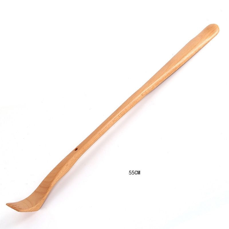 1Pc Long Natural Wood Back Scratcher Massager Pen Clip Handy Manually Body Stick