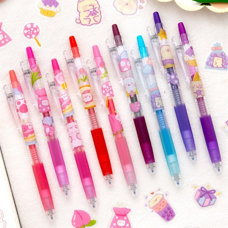 MINKYS 3pcs/lot Creative Candy Color Fruit Juice Pen Set DIY Graffiti Pen Art Drawing Marker Pen For Journal School Stationery