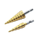3-12mm 4-12mm 4-20mm HSS Straight Groove Step Drill Bit Titanium Coated Wood Metal Hole Cutter Core Drilling Tools Set
