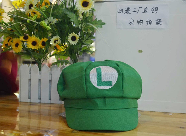 Anime Super Hat Cap Luigi Bros Letter Printed Cosplay Cartoon Baseball Costume for Adult Hats Waluigi Wario Odyssey Cappy 3D Hat