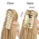 Synthetic Claw Clip In Ponytail Hair Extensions Hairpiece Horse Tail Fake Hair Wavy Blonde False Pigtail With Elastic Band