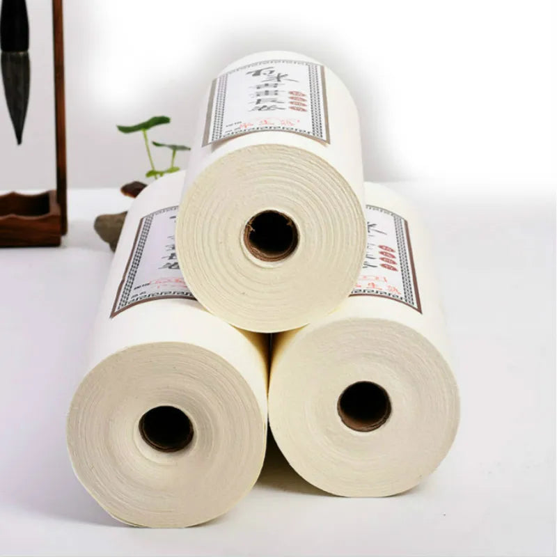 Half Ripe Xuan Paper Rolling Chinese Painting Raw Rice Paper Chinese Brush Calligraphy Rice Papier Freehand Painting Paper