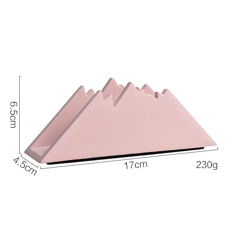 Nordic Home Snow Mountain Shaped Cement Table Napkin Holder Tissue Holder Tissue Clip For Desktop Decoration кольцо для салфеток