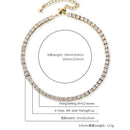 TOPGRILLZ Women Anklet 3mm Row Tennis Cubic Zirconia Anklet Choker Hip Hop Fashion Charm Jewelry For Gift Can Adjustable