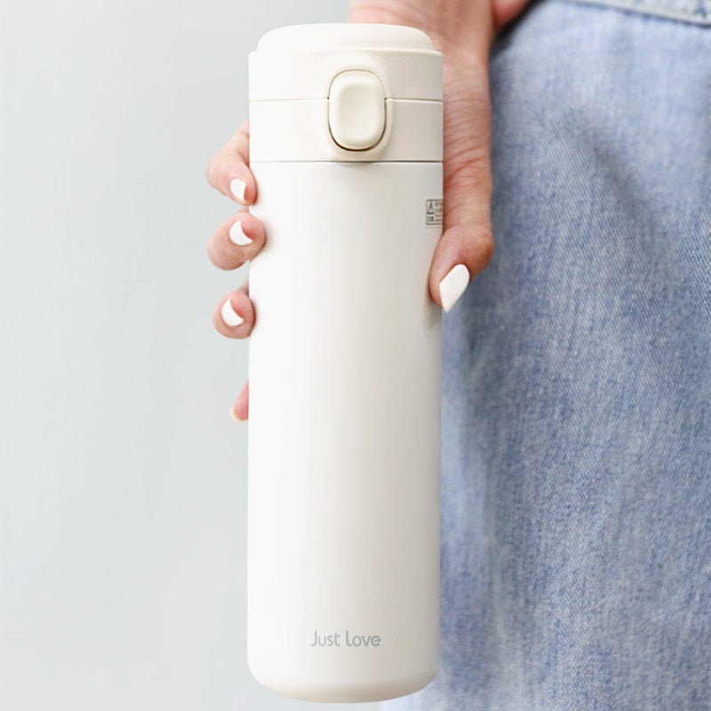 Sport cute water bottle Portable Vacuum travel Mug Drink Bottle Stainless Steel insulated tumbler tea cup Coffee Thermos bottles