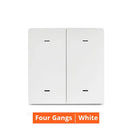 Benexmart Zigbee Wireless Switch 1 2 3 4 Gangs Scene Control Smart Home Devices Works with Tuya Click On Off Scene Switch Black