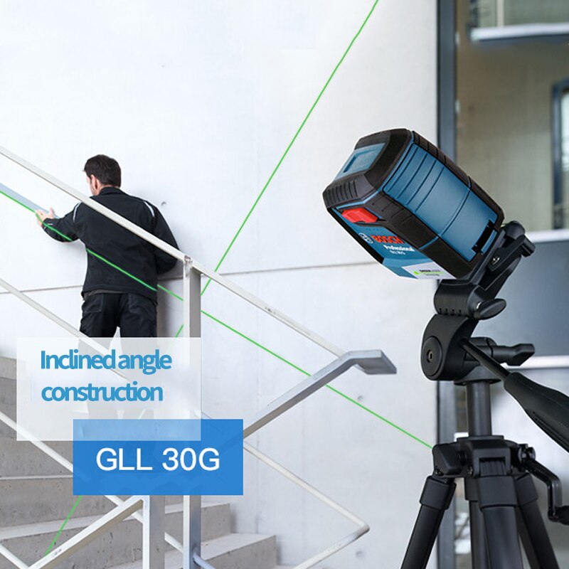 Bosch Laser Level 2 Line Green Light Horizontal And Vertical Laser Level GLL30G