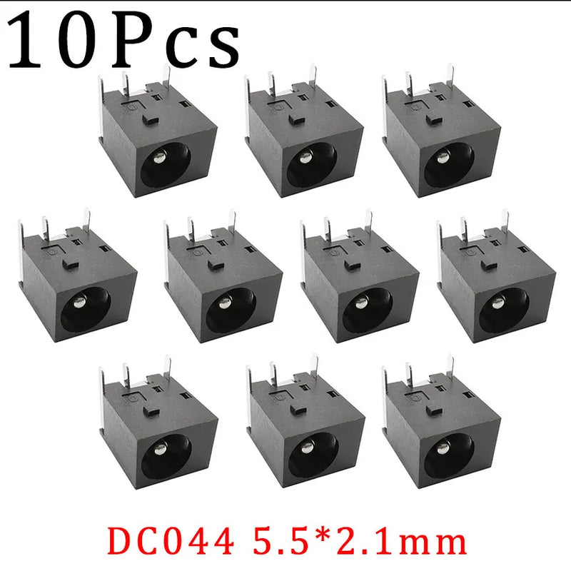 10Pcs DC Power Jack Socket Connector 5.5*2.1mm 3.5x1.3mm Male Female DC005 DC022 DC099 DC plug socket Nut Panel Mount Adapter