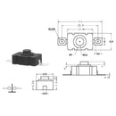 10pcs KAN-28 1.5A250V Flashlight Switches Self Locking SMD Type 18 x 12mm Push Button Switches 1812-28A